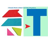 TOWO - Rompecabezas de madera Tangram T para niños, bloques de patrón, formas geométricas, juguetes Montessori, materiales de aprendizaje, juegos de viaje, rompecabezas inteligente IQ, lógica, relleno