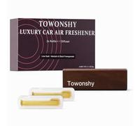 Towonshy Ambientador de Coche Compatible con Rituals Ambientadores - Difusor con Soporte de Madera - Fragancia Cereza & Madera de Sándalo - Aroma Natural Contra Malos Olores (Ébano Negro)