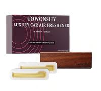 Towonshy Ambientador de Coche Compatible con Rituals Ambientadores - Difusor con Soporte de Madera - Fragancia Lima Albahaca Mandarina & Granada Negra - Aroma Natural Contra Malos Olores