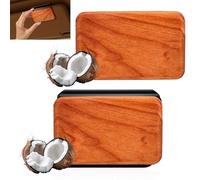 Towonshy Juego de 2 Ambientadores para Parasol de Coche Compatible con Drift - Difusor de Aroma de Madera Natural con Coco y Clip Magnético, Ambientador de Coche de Larga Duración, para Auto SUV