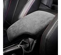 Toworldit Alcantara + ABS - Calcomanía para reposabrazos de control central compatible con BMW F31 F30 F36 F32 F34 3GT 3 4 Series 2013-2019 (negro gris)