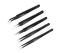 TOWOT 3PCS Pinzas de Precisión, Pinzas Electrónicas para Fabricación de Joyas, Soldadura, Acero Inoxidable Antiestático Mejorado de Pinzas Industriales.