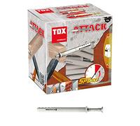 TOX 017102271 Caja de 50 Tacos + Tornillos LSN-SK Attack 8/120, Único, 8 x 120 mm, Set Piezas