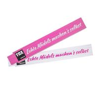 TOX 9969002, 2 metros, rosa/blanco, con impresión: Echte Mädels Machen´S Selber, regla plegable para mujeres reales poderosas, 1 pieza, 09969002