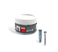 TOX Aqua Stop Pro, Anclaje Universal de estanqueidad 6/38 para Fijaciones en Paredes y Suelos alicatados, de plástico Especial HDPE, con Tornillo 4x50 mm, 014271011