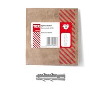TOX Barrena de Expansión Barracuda 6x30 mm, Barrena para Piedra Sólida y Hormigón, Muy Altos Valores de Retención, Montaje Fácil, 10 Piezas en un Empaque de Papel Reutilizable y Ecológico, 013600041