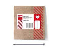 TOX Clavos de alambre 1,2x20 mm con cabeza aplastada para fijaciones casi invisibles en madera, acero desnudo, 100 unidades en un empaque de papel reciclable y resellable, 063600250