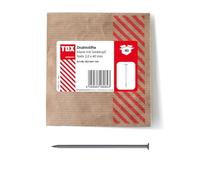 TOX Clavos de alambre 2,0x40 mm con cabeza avellanada para conexiones de madera simples y superficies planas, acero desnudo, 40 unidades en un empaque de papel reciclable, 063600154