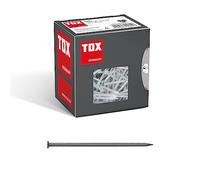 TOX Clavos de alambre de 3,1x80 mm con cabeza avellanada para uniones sencillas de madera y superficies enrasadas, uso universal en interiores y exteriores, acero brillante, 400 g por caja, 063100110