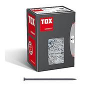 TOX Clavos de alambre de 3,4x90 mm con cabeza avellanada para uniones sencillas de madera y superficies enrasadas, uso universal en interiores y exteriores, acero brillante, 400 g por caja, 063100111