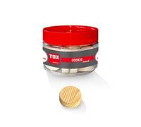 TOX Cookie Tablas de madera de abeto en cruz de 50 mm para reparar y remendar zonas defectuosas en madera en lata redonda, 10 piezas, 015260308