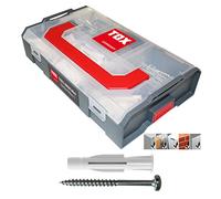 TOX L-BOXX Mini - Electro Trika + S, caja de tacos compacta, divisible en seis compartimentos, juego de tornillos y tacos para la fijación en casi los materiales de construcción, 232 unid., 094901301