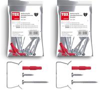 TOX Soporte para regletas de encaje, de ajuste flexible, para más espacio y orden, sujeción segura en casi todos los materiales de construcción, en bo resellable, juego de 2, 01060101 (Paquete de 2)