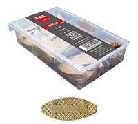 TOX Surtido de tacos planos Biscuit Wood tamaño P0, P10, P20 de madera de haya para fijaciones estables de componentes de madera, compuesto de 3 tamaños, 094900200