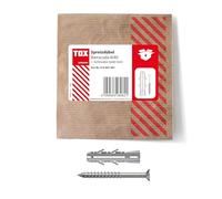 TOX Taco de expansión Barracuda 8x40 mm + tornillo, taco con valores de sujeción muy elevados para piedra maciza y hormigón, 4 unidades en embalaje de papel resellable y ecológico, 013601061