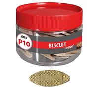 TOX Taco plano Biscuit Wood tamaño P10 de madera maciza de haya para fijaciones estables de componentes de madera, disponible en 3 tamaños, 015260241