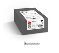 TOX Tornillo de anclaje Sumo Max 1 FK 6x50 mm, cabeza plana, acero galvanizado, homologado por las autoridades de la construcción la fijación múltiple de elementos no portantes, 100 piezas, 041101661