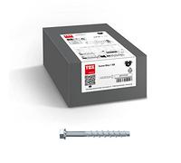 TOX Tornillo de anclaje Sumo Max 1 KB 10x80 mm, cabeza hexagonal, acero galvanizado, para diferentes profundidades de montaje, homologado para cargas pesadas, 50 piezas, 041101281