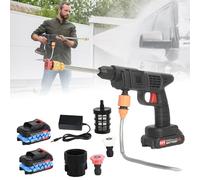 toxaaiwr Lavadora a presión inalámbrica de 3000 mAh, lavadora a presión portátil de 24 V, lavadora eléctrica de mano de 500 PSI con 2 boquillas de pulverización, lavadoras a presión, lavadoras a