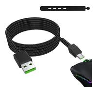 Toxaoii Cable de carga de mouse para Razer Naga Pro 20000 DPI, Viper Ultimate, DeathAdder V2 Pro, Basilisk Ultimate, Cyberpunk 2077 Cable de carga de mouse para juegos, cable micro USB de 1,8 m