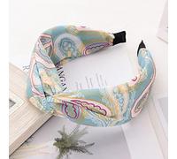 TOXI Diademas para Mujer, Tela con Estampado de Plumas de Lado Ancho, aro de Pelo Anudado Multiusos, Tocado de Moda, Accesorios para el Cabello para Mujer