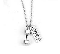 TOXI Fitness Gimnasio Collar con Mancuernas Colgante joyería Culturismo Collares Hombres Mujeres Deporte Kettlebell mancuerna Regalo