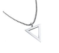 TOXI Joyería de Collares Triangulares para Hombre Rock Punk, Colgante geométrico de Metal de Acero Inoxidable Simple, Regalo de Fiesta de Navidad para Padre