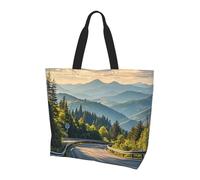 TOXOCMDKLE Blue Ridge Parkway Mountains - Bolsa de compras plegable para mujer, bolsas de compras reutilizables grandes, Blue Ridge Parkway Mountains, Talla única