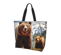 TOXOCMDKLE Blue Ridge Parkway Mountains - Bolsa de compras plegable para mujer, bolsas de compras reutilizables grandes, marrón oscuro, Talla única