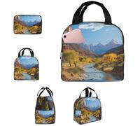 TOXOCMDKLE Bolsa de almuerzo aislada para mujeres y hombres, portátil, reutilizable, bolsa de almuerzo del parque nacional Zion, bolsa de almuerzo para trabajo, picnic, viajes