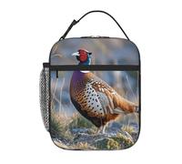 TOXOCMDKLE Bolsa de almuerzo aislada para mujeres y hombres, portátil, reutilizable, fiambrera, faisanes, animales, bolsa de almuerzo para el trabajo, picnic, viajes