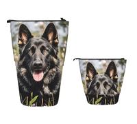 TOXOCMDKLE Estuche telescópico de gran capacidad para lápices Golden Retrievers con soporte para bolígrafos, estuche retráctil para lápices de pie, bolsa de maquillaje para suministros de oficina