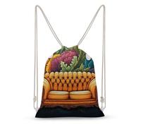 TOXOCMDKLE Mochila con cordón Couch_78535505 - Bolsa de cuerda plegable, bolsa deportiva para ir de compras, yoga, Couch_78535505, 30x40cm