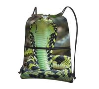 TOXOCMDKLE Mochila con cordón plegable para pastor alemán, resistente a cachorros, bolsa deportiva para gimnasio, compras, yoga, Cobra Snake, Talla única