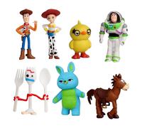 Toy Action Figures Story Toys Set 1.5-2.3 inches Tall Action Figures with Woody Buzz and Jessie Toy Anime Figurines Story Characters (7 Pack)