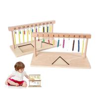 Toy Bead Frame - Wooden Math Beads Learning Toy 29x13.5x14.1cm | Counting and Color Recognition Educational Toÿ for Kids Learning Use