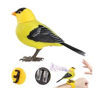 Toy Bird - Mascota electrónica, figura parlante realista de escritorio con activación de sonido sensorial, decoración de canto animada interactiva, ideal para de cumpleaños, decoración de