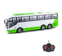 Toy Bus, 12.4x3.2x4.5 pulgadas Juguete de autobús inalámbrico eléctrico, simulador de turismo realista a escala 1:30, control remoto divertido, regalo creativo para niños, sin batería, verde