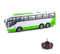 Toy Bus, 12.4x3.2x4.5 pulgadas Juguete de autobús inalámbrico eléctrico, simulador de turismo realista a escala 1:30, control remoto divertido, regalo creativo para niños, sin batería, verde.