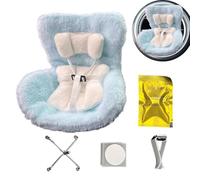 Toy Car Seat for Baby Dolls, 17cm Plush Doll Seat Cradle, Soft and Cute Doll Carrier for Vehicle Decoration, Nursery Playroom Travel Collection, Pretend Play Toys Accessory