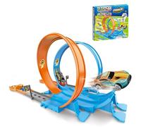 Toy Car Track Set, 360° Wall-Climbing Construction Race Track, Interactive Vehicle Play System, Safe Sturdy Design for Toddler Indoor Outdoor Game for Home, Travel, Birthday, Easter Gift Use