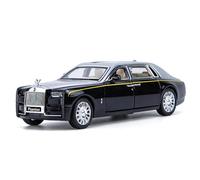 Toy Cars Rolls-Royce Phantom Model - Vehículos coleccionables de aleación con sonido y luz (plata/negro)