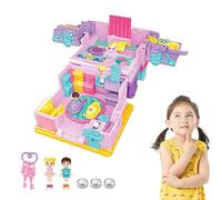 Toy Castle - Palacio Real de Madera, Mansión de Fantasía del Suelo | Hacer Parece Mano Jugar con Habitaciones detalladas, Construcción DECORS REAL Pequeña Casa de po