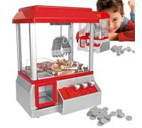 Toy Claw Machine, Arcade Mini Toy Groad Machine for Children, Mini-Sweetness Electronic y dispensador de tumbas de Juguetes con Sonido y 24 Monedas para niños y Fiestas