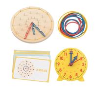 Toy Clock Puzzle - Educational Hands-on Kids Time Learning Clock | Math Toy For Kindergarten | Interactive Puzzle With Movable Hands Numbers Fractions Teaching Tool For Home School Classroom Travel St
