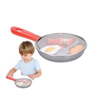 Toy Cooking Pan - DIY Kids Play Kitchen Toys | Pretend Cooking Playset Acccessories with Pans, Utensils Cookware, Foods, Learning Gift for Kids Girls Boys Aged 3+