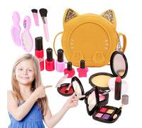 Toy Cosmetic Set for Kids, Cartoon Princess Cosmetics Kit, Dress-up Game Set, Girls Makeup Kit, Eye Shadow, Lipstick and Nail Polish Set, Kids Beauty Set, Pretend Play Makeup Set, Kids