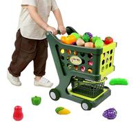 Toy De Carrito De Compras De Comestibles | Finge Play Trolley Con Estructura Estable | Kit De Juego De Roles Para Niños, Regalo Ideal Para Cumpleaños, Navidad, Año Nuevo, Día Del Niño Y Actividades De