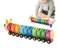 Toy de conteo de Caterpillar, Caterpillar Counting Classic Toy,Desarrollo de Juguetes matemáticos educativos cognitivos | Color Reconocimiento del Juego de conteo, reconoce Color