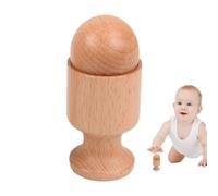 Toy de discos entrelazado | Juguetes para bebés de madera de haya natural | Rajas de madera de enfermería | Juguete de agarre para bebés suave para el desarrollo del cerebro, coordinación